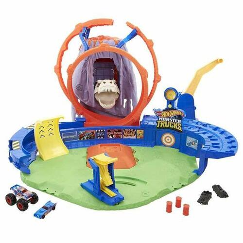 Væddeløbsbane Monster Trucks Hot Wheels T-Rex Volcano Arena