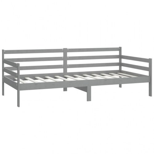 Daybed 90×200 cm i massivt fyrretræ - grå sengeramme