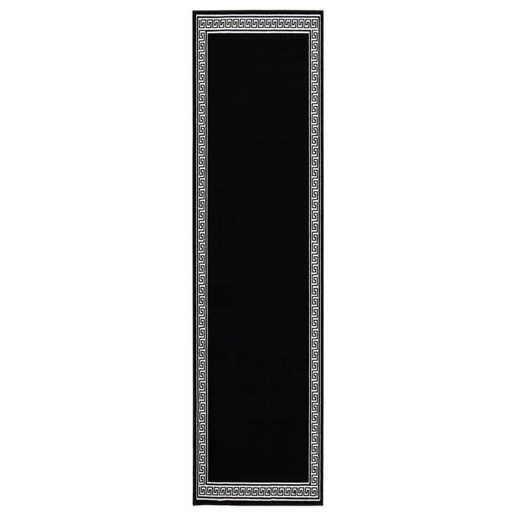 Tæppeløber 100x450 cm BCF med motiv sort