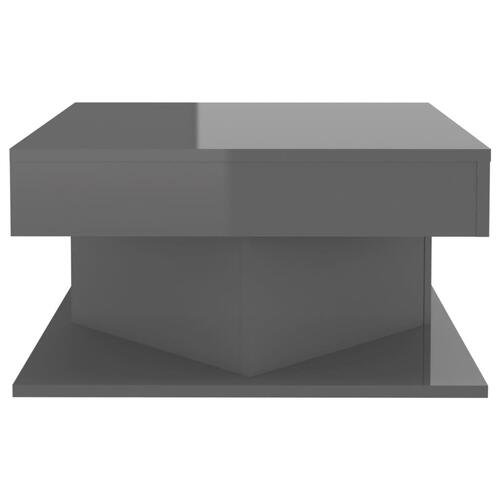 Sofabord 57x57x30 cm spånplade grå højglans