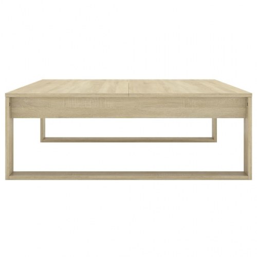 Sofabord 100 × 100 × 35 cm i konstrueret træ - sonoma eg