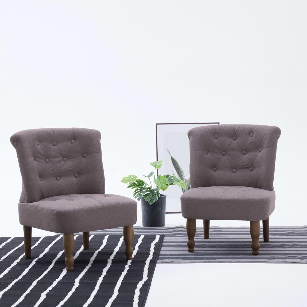 Fransk stol stof gråbrun