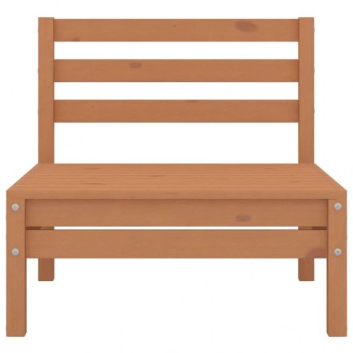 Midtermodul til sofa massivt fyrretræ gyldenbrun