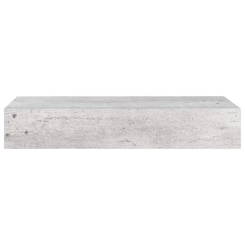 Væghylde med skuffe 60x23,5x10 cm MDF betongrå