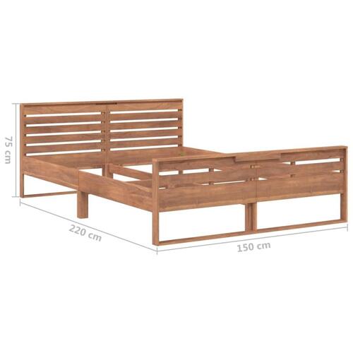 Sengestel 140x200 cm massivt teaktræ