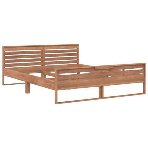 Sengestel 160x200 cm massivt teaktræ