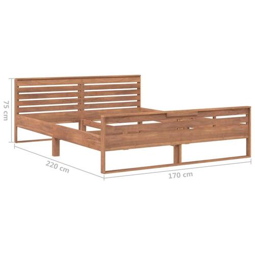Sengestel 160x200 cm massivt teaktræ