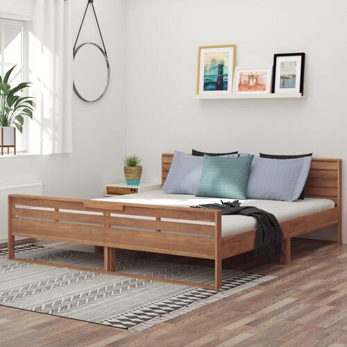 Sengestel 180x200 cm massivt teaktræ