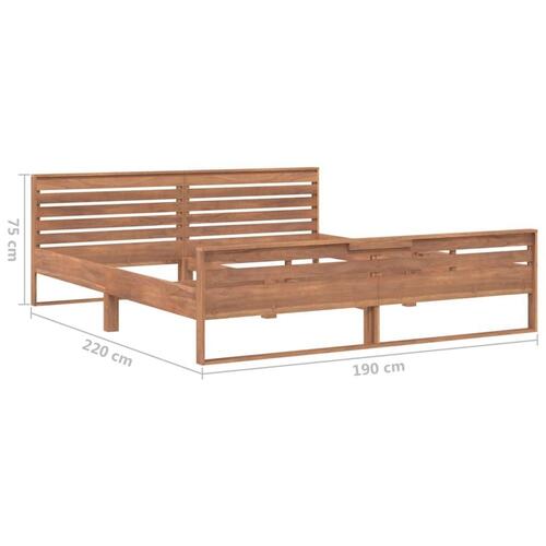 Sengestel 180x200 cm massivt teaktræ