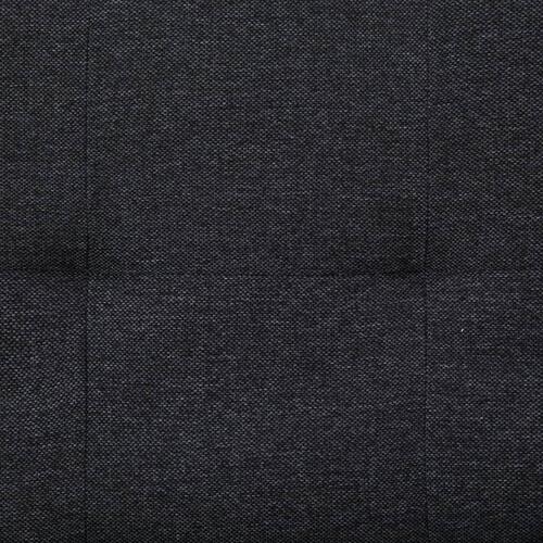 Sovesofa med to puder polyester mørkegrå