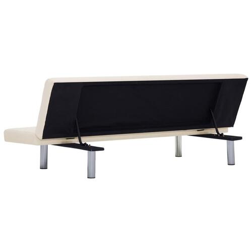 Sovesofa polyester cremefarvet