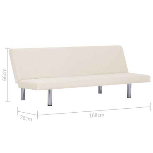 Sovesofa polyester cremefarvet