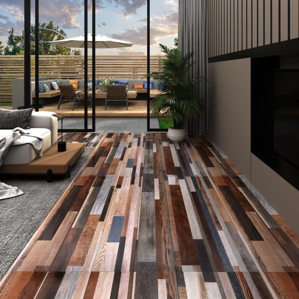 Selvklæbende Pvc Gulvplanker 5 21 M² 2 Mm Elm Flerfarvet