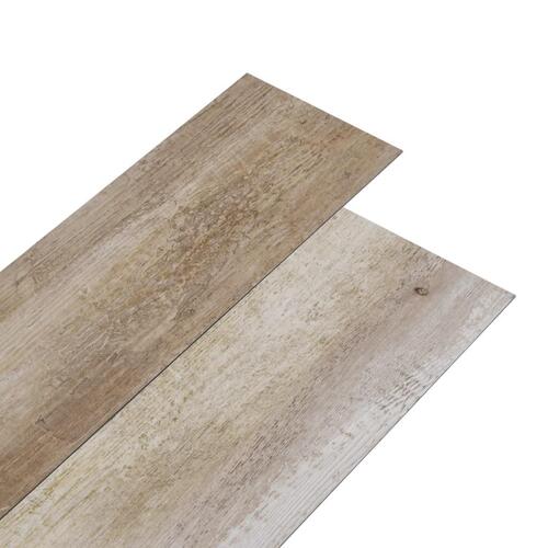 Selvhæftende PVC-gulvplanker 5,21 m² 2 mm trævasket