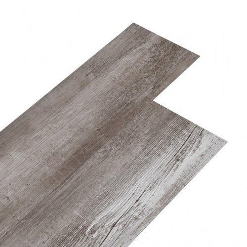 Selvhæftende PVC-gulvplanker 5,21 m² 2 mm mat træbrun