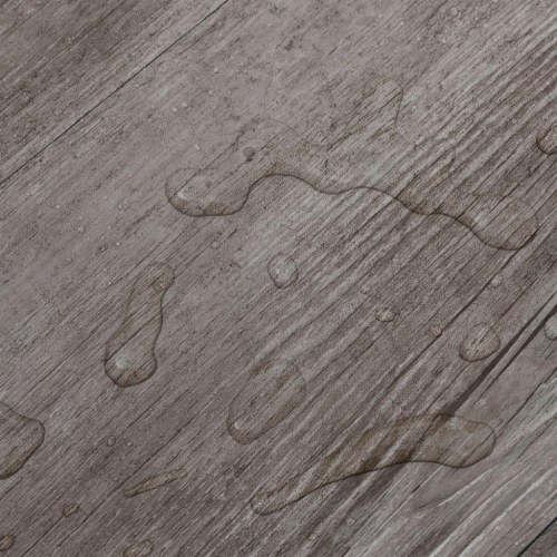 Selvhæftende PVC-gulvplanker 5,21 m² 2 mm mat træbrun