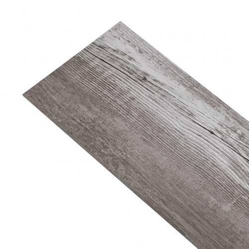 Selvhæftende PVC-gulvplanker 5,21 m² 2 mm mat træbrun