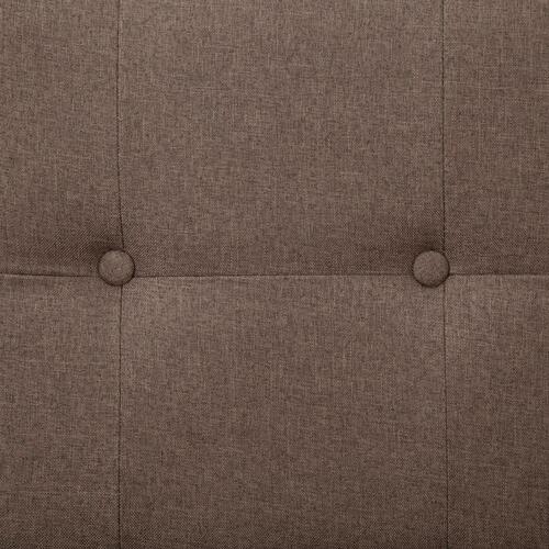 Sovesofa med armlæn brun polyester