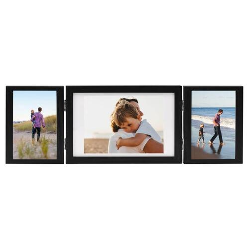Folderamme til 3 billeder 28x18 cm + 2x(13x18 cm) sort
