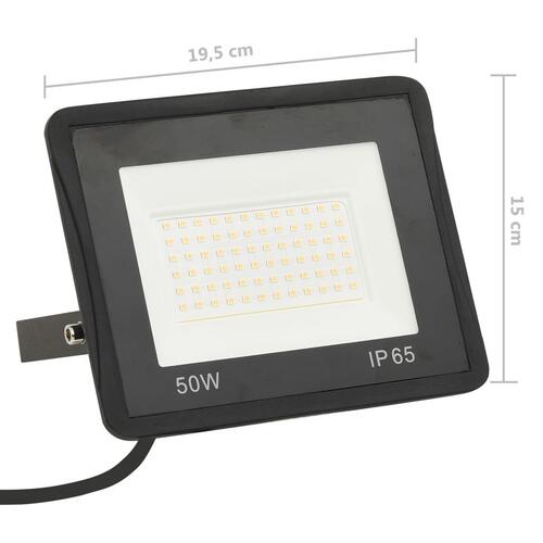 LED-projektør 50 W varm hvid