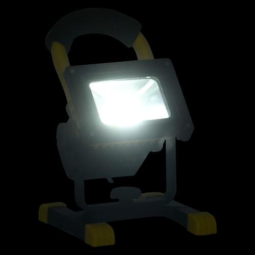 Genopladelig LED-projektør med håndtag 10 W kold hvid