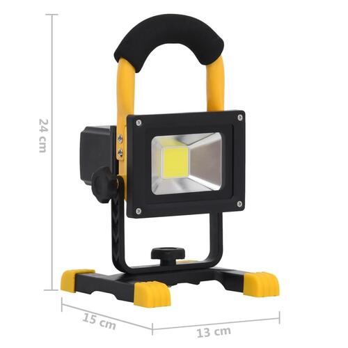 Genopladelig LED-projektør med håndtag 20 W kold hvid