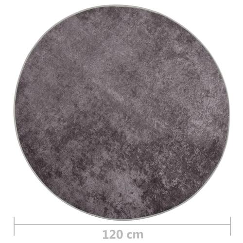 Gulvtæppe φ120 skridsikkert og vaskbart grå