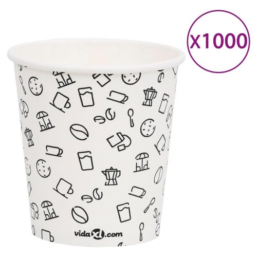Papkrus 200 ml 1000 stk. hvid og sort