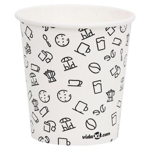 Papkrus 200 ml 1000 stk. hvid og sort