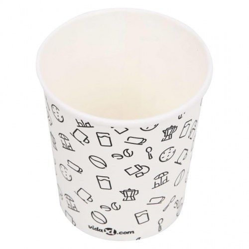 Papkrus 200 ml 1000 stk. hvid og sort
