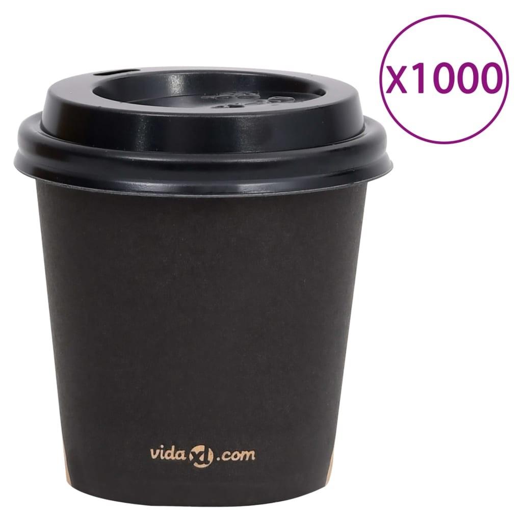 Papkrus med låg 120 ml 1000 stk. sort