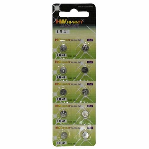 Alkaline knap-cellbatteri LR41 (10 stk)