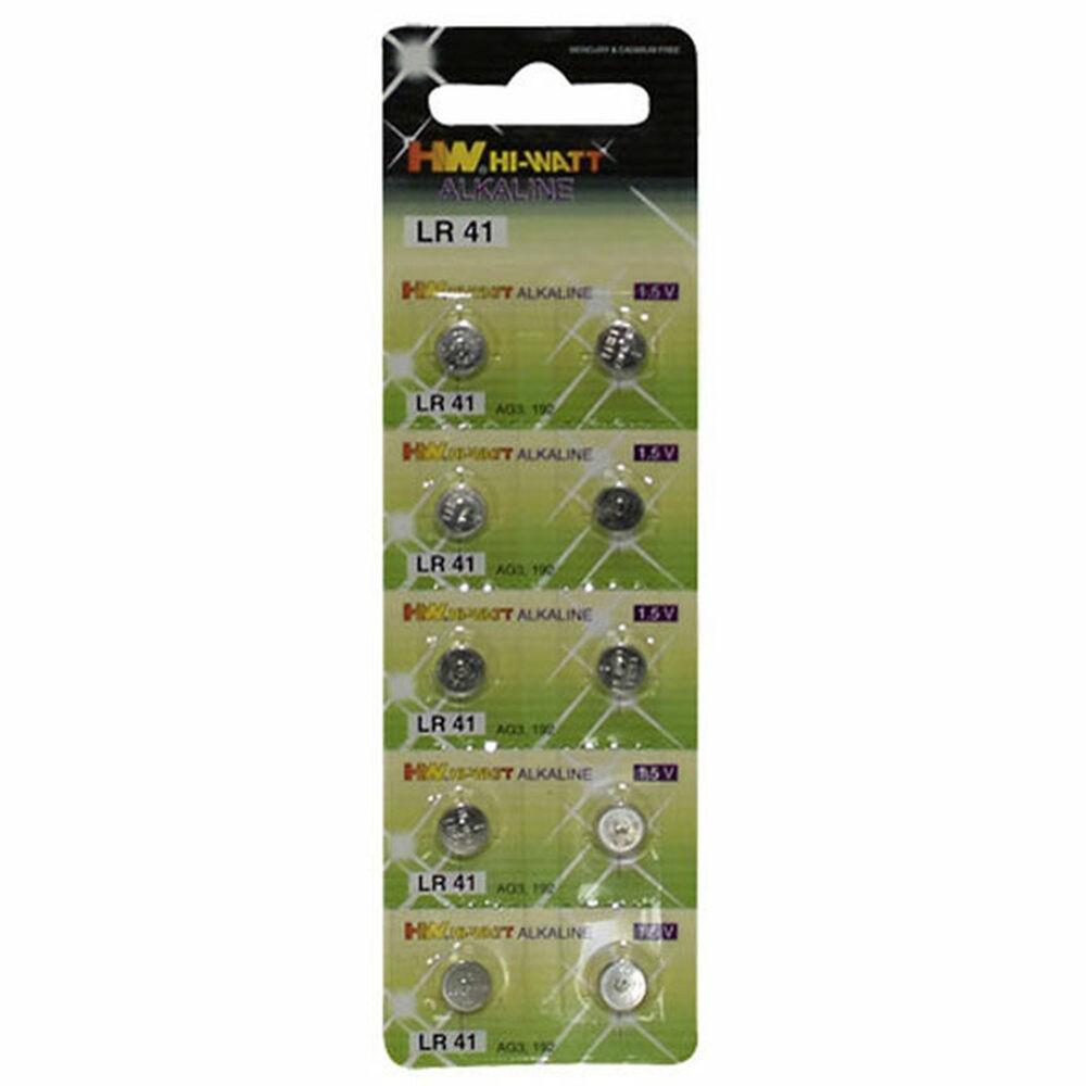 Alkaline knap-cellbatteri LR41 (10 stk)