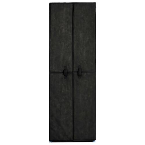 Skoskab 60 x 30 x 166 cm stof sort