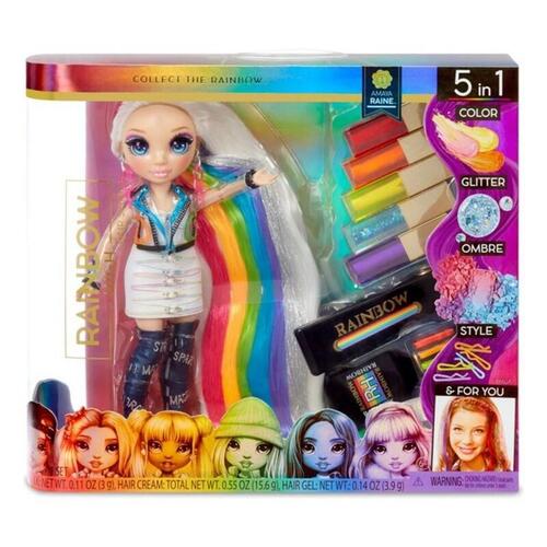 Playset Rainbow Hair Studio Amaya Raine 5 i 1 (30 cm)