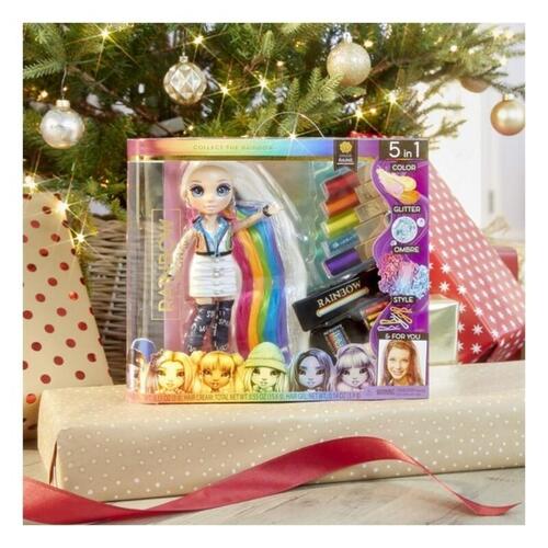 Playset Rainbow Hair Studio Amaya Raine 5 i 1 (30 cm)