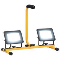 LED-projektør med håndtag 2x30 W kold hvid