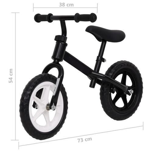 Løbecykel 9,5" hjul sort