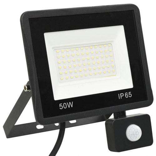 LED-projektør med sensor 50 W varmt hvidt lys