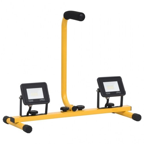 LED-projektør med håndtag 2x10 W varmt hvidt lys