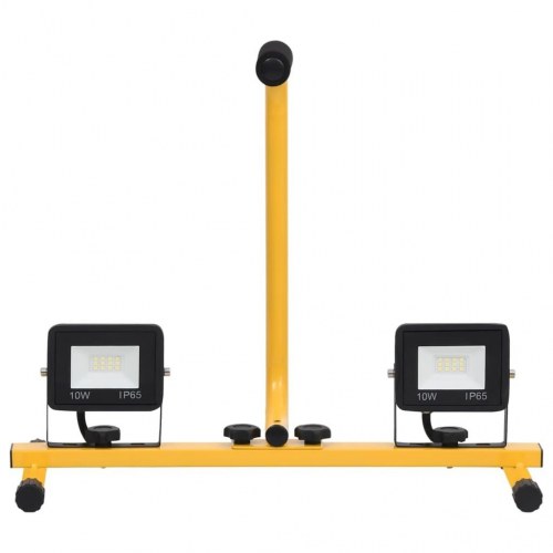 LED-projektør med håndtag 2x10 W varmt hvidt lys