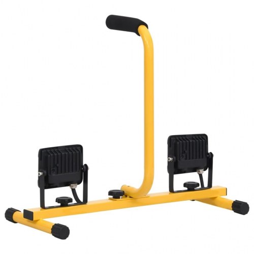 LED-projektør med håndtag 2x10 W varmt hvidt lys