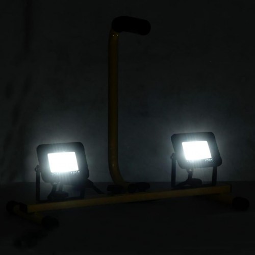 LED-projektør med håndtag 2x10 W koldt hvidt lys