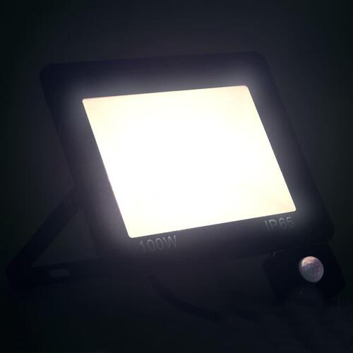 LED-projektør med sensor 100 W kold hvid