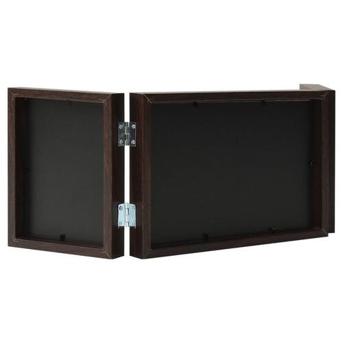Folderamme til 3 billeder 28x18 cm + 2x(13x18 cm) Mørkebrun