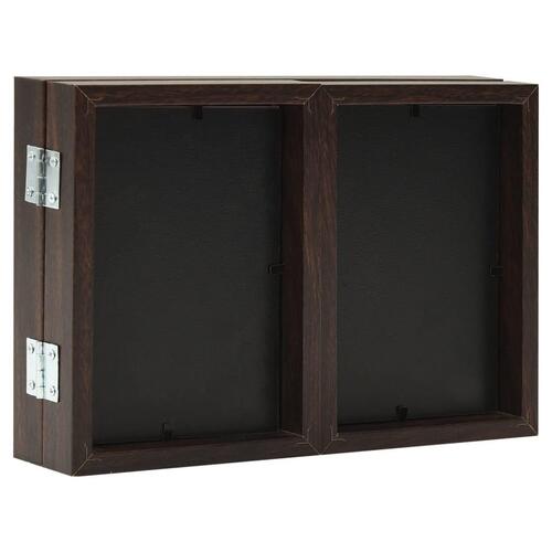 Folderamme til 3 billeder 28x18 cm + 2x(13x18 cm) Mørkebrun