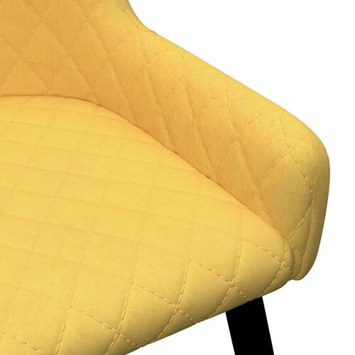 Spisebordsstole 2 stk. stof gul