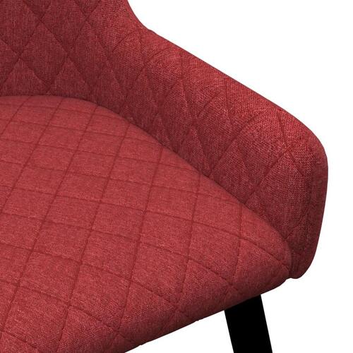 Spisebordsstole 2 stk. stof bordeauxfarvet