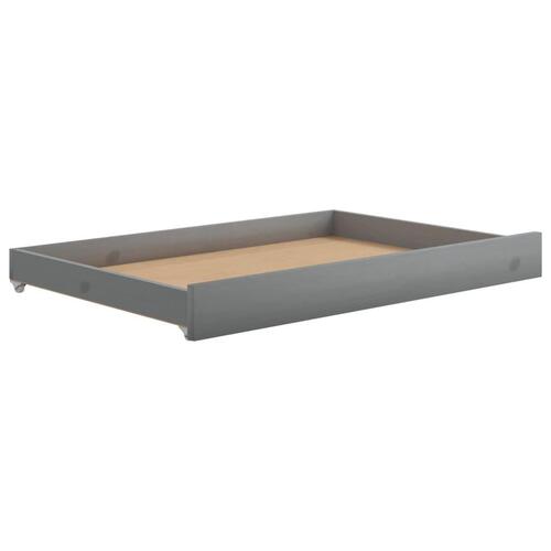 Daybed med udtræk 2x(90x200) cm massivt fyrretræ grå
