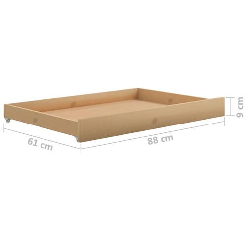 Daybed med udtræk 2x(90x200) cm massivt fyrretræ gyldenbrun